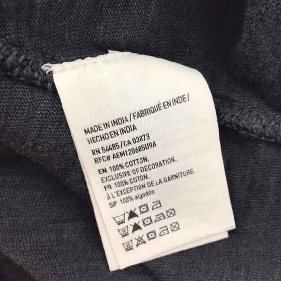 American Eagle Black Embroidered Cold Shoulder Top - Picture 3 of 3